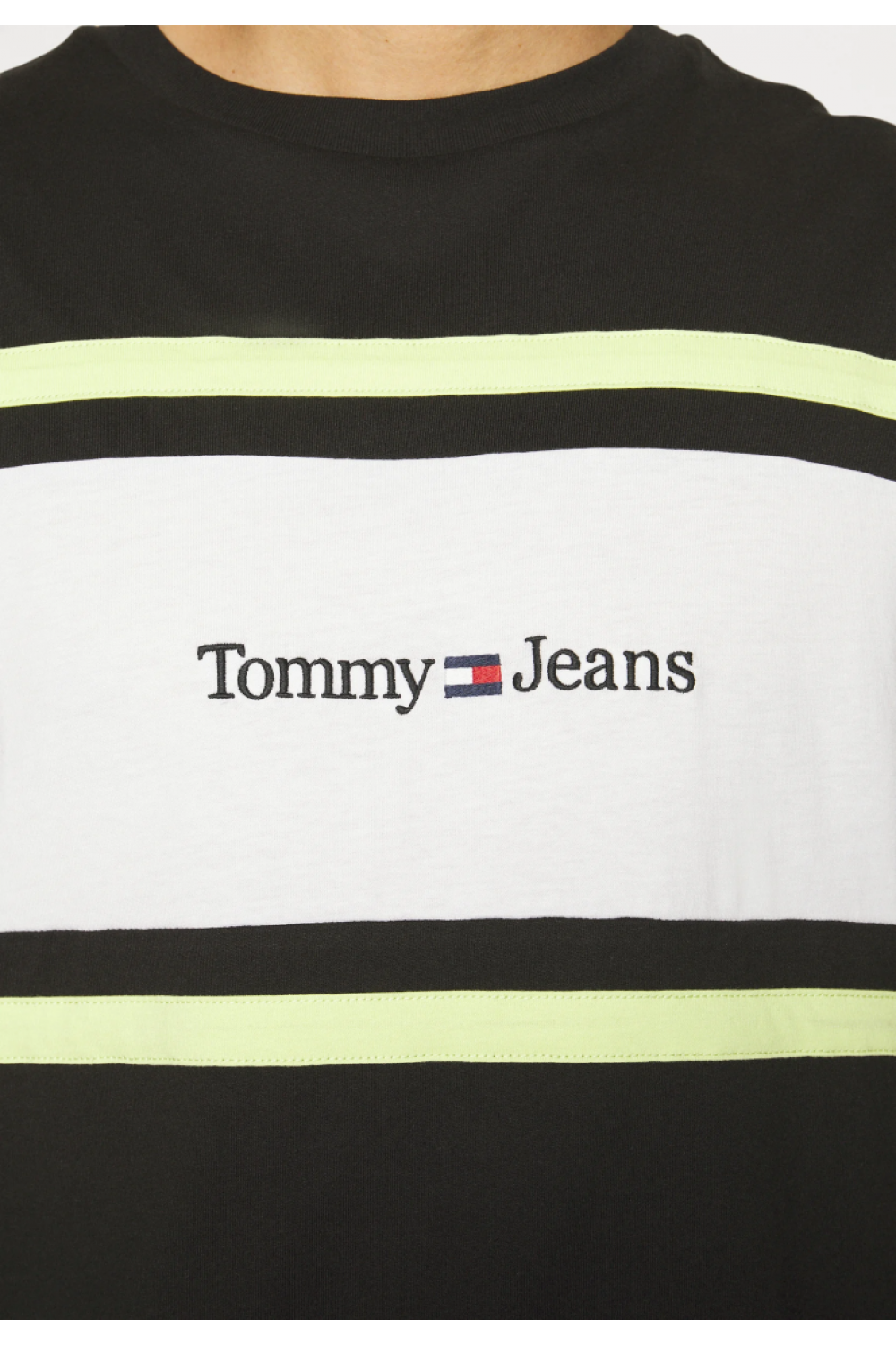 TOMMY HILFIGER TJM CLSC LINEAR CUT & SEW TEE BLACK DM0DM16313-BDS