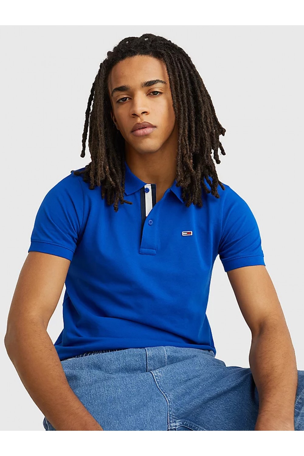 TOMMY HILFIGER TJM SLIM PLACKET POLO ULTRA BLUE DM0DM15940-C66