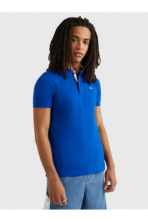 TOMMY HILFIGER TJM SLIM PLACKET POLO ULTRA BLUE DM0DM15940-C66