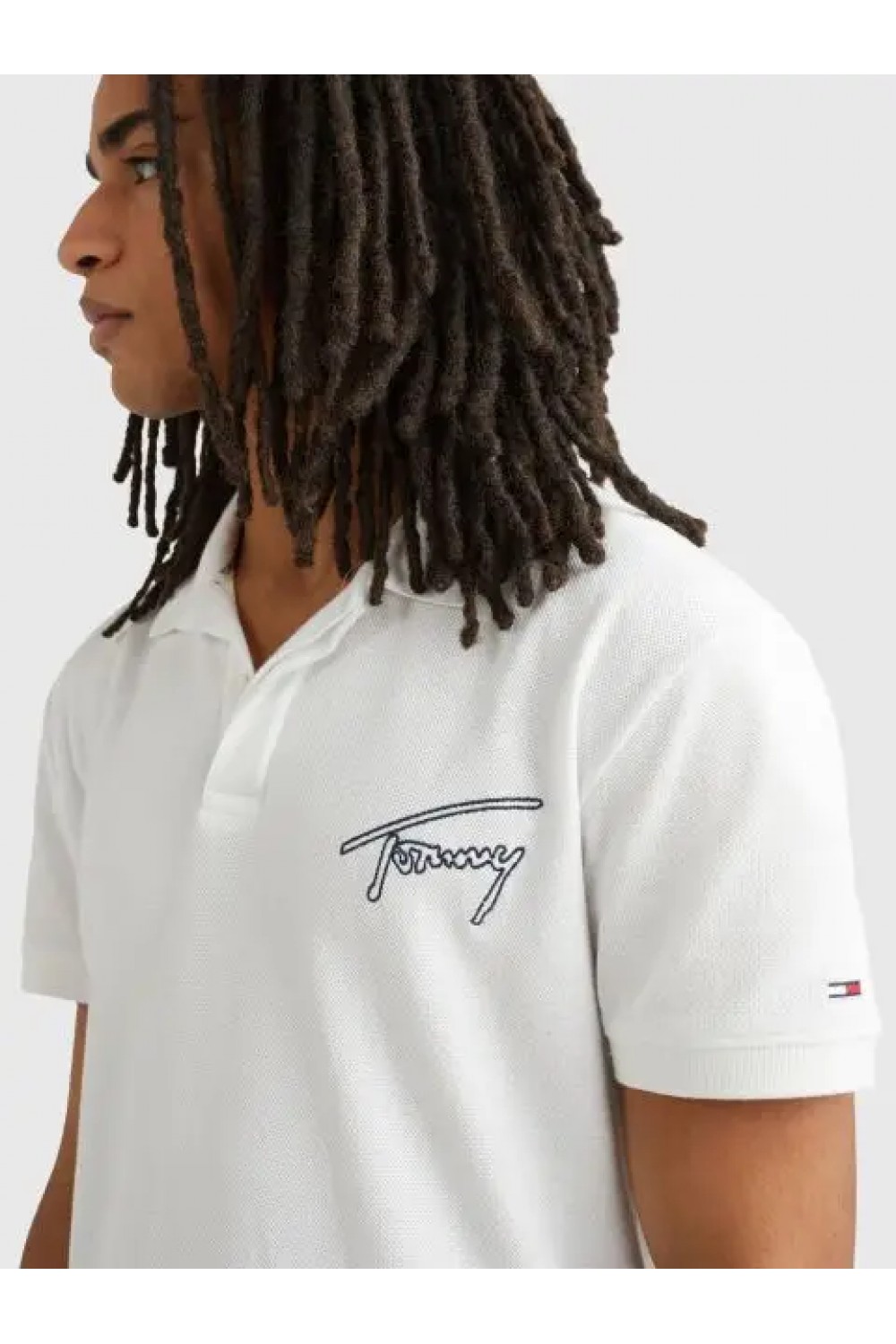 TOMMY HILFIGER TJM CLSC SIGNATURE POLO WHITE DM0DM16217-YBR