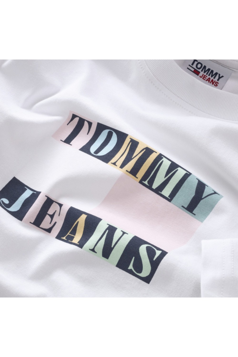 TOMMY HILFIGER TJM AOP FLAG TEE WHITE DM0DM16228-YBR
