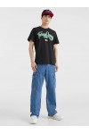 TOMMY HILFIGER TJM REG COLLEGE POP TEXT TEE BLACK DM0DM16403-BDS