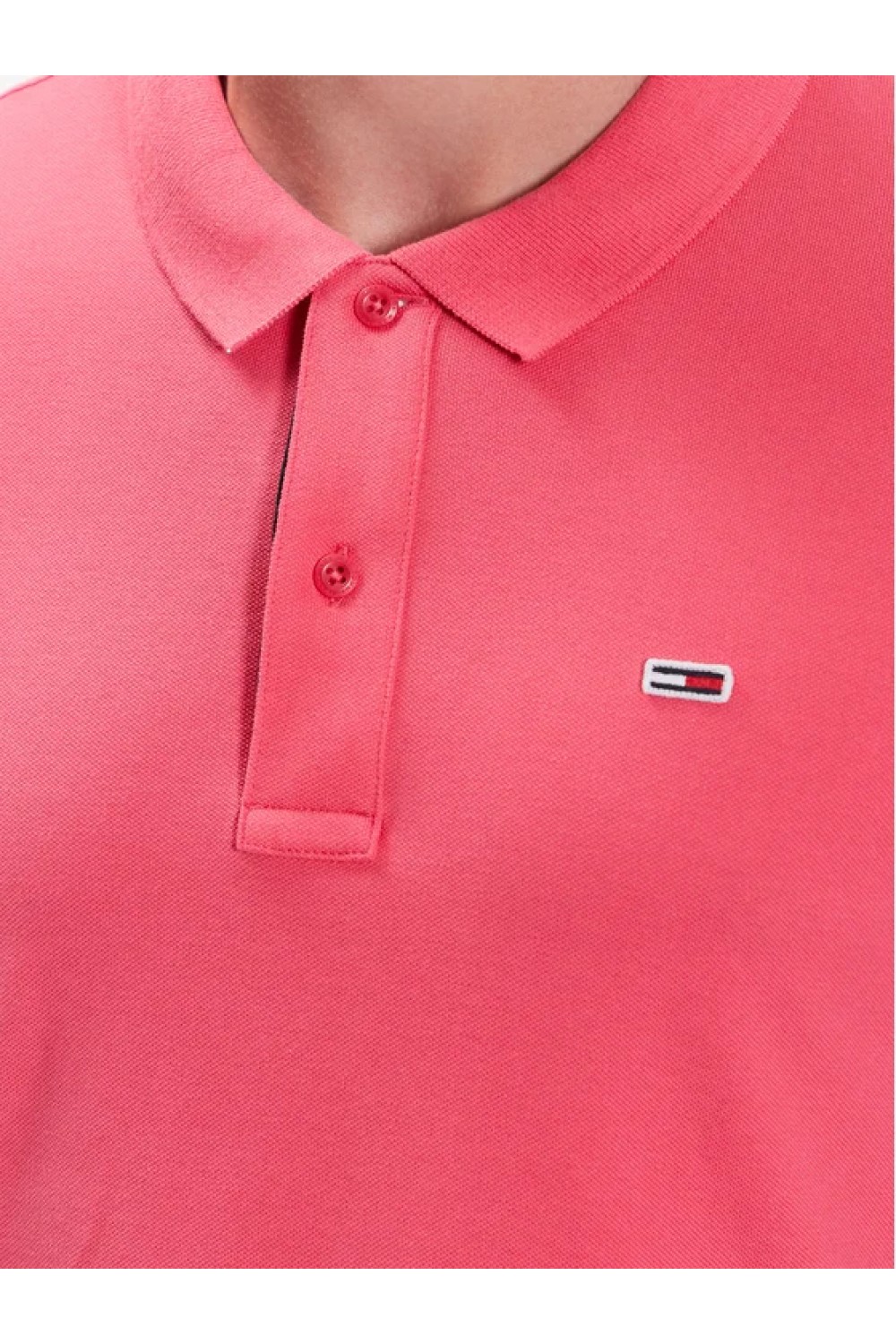 TOMMY HILFIGER TJM SLIM PLACKET POLO LASER PINK DM0DM15940-TJN