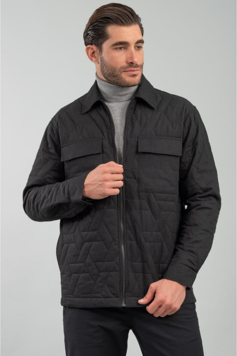 VITTORIO OVERSHIRT JACKET BLACK 300-2324-011
