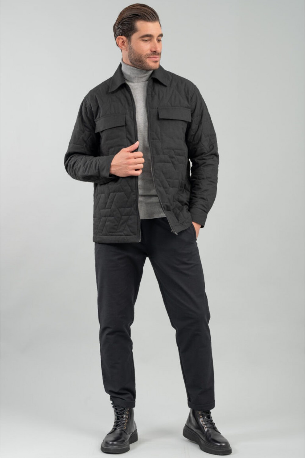 VITTORIO OVERSHIRT JACKET BLACK 300-2324-011