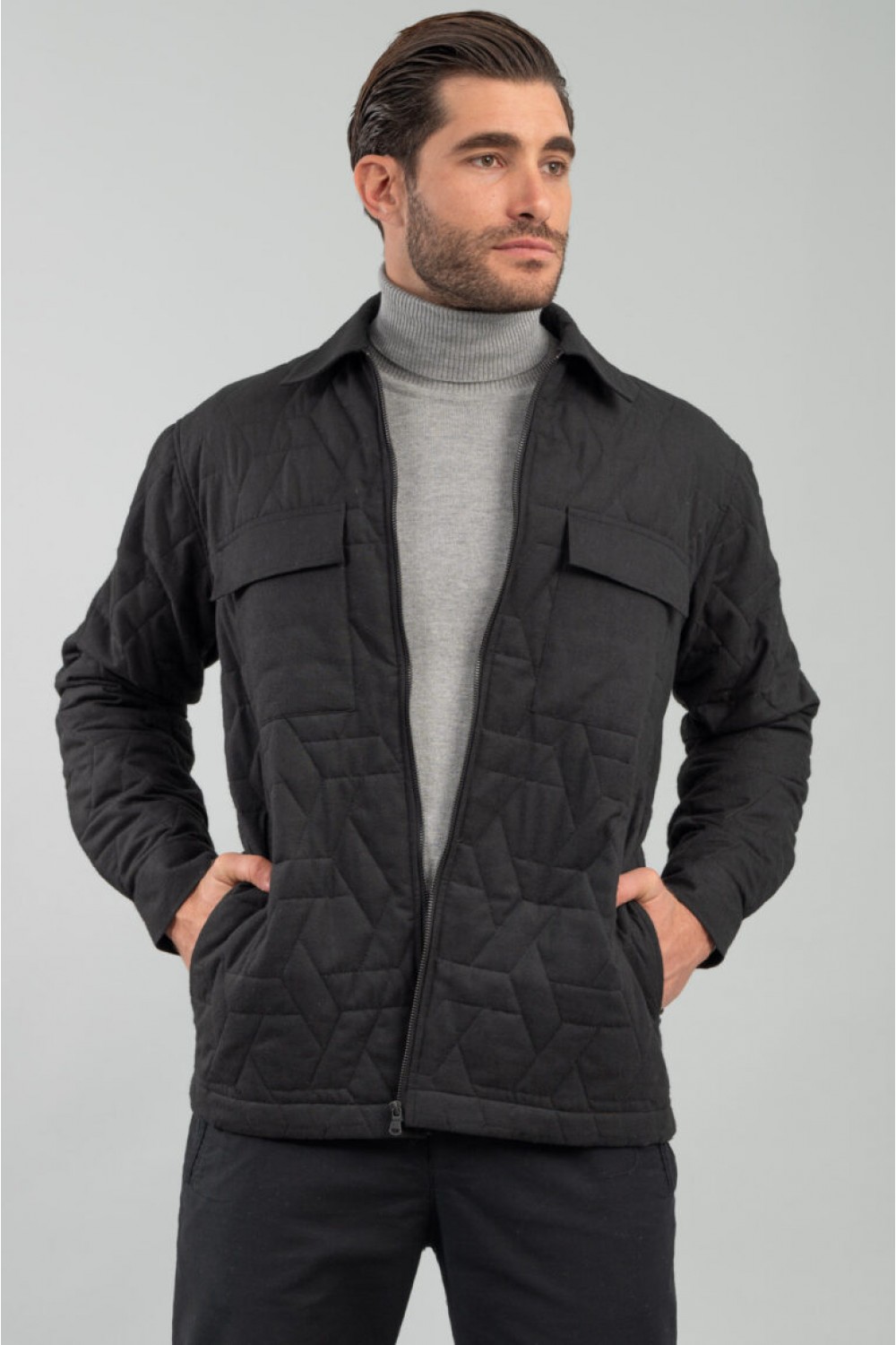 VITTORIO OVERSHIRT JACKET BLACK 300-2324-011