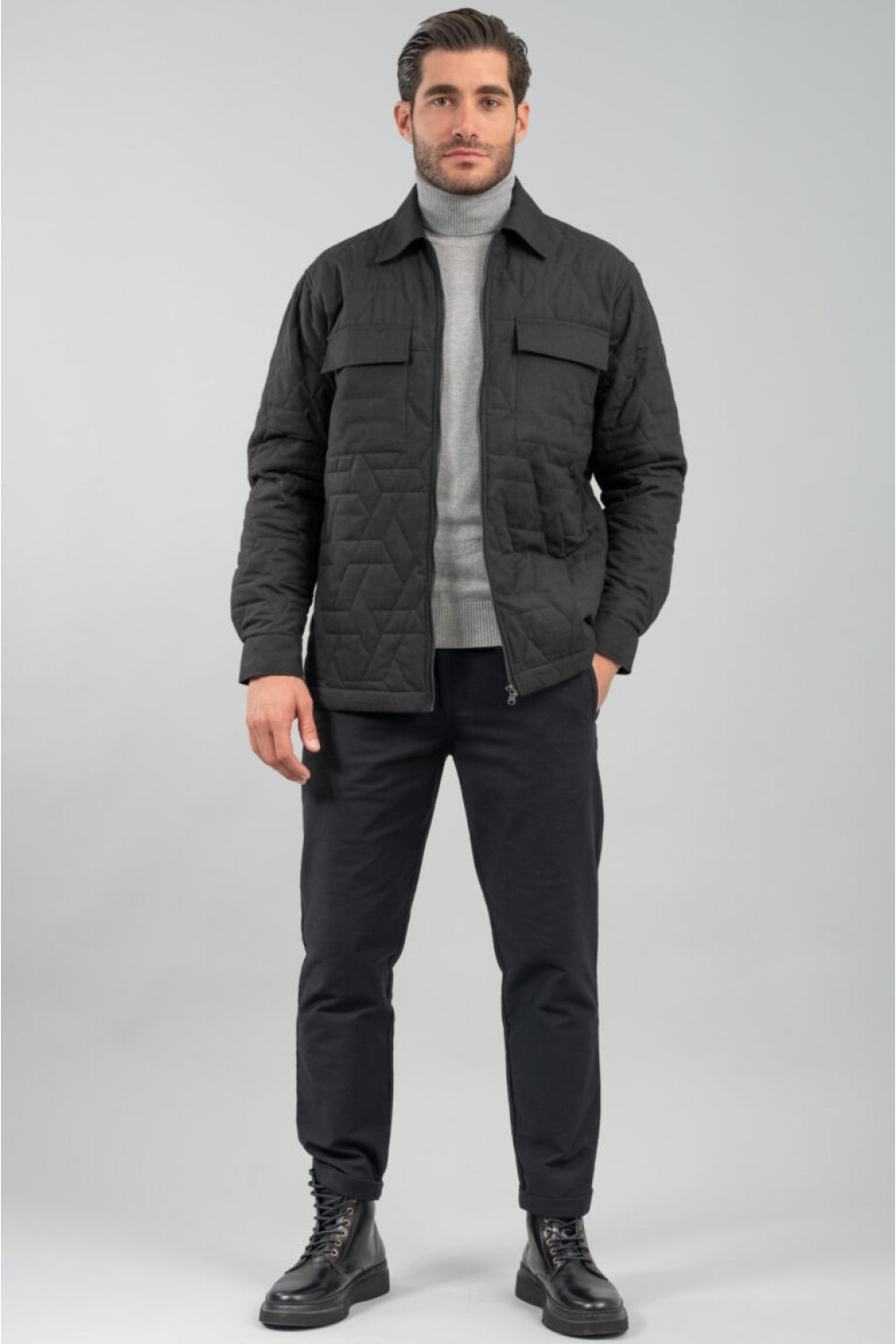 VITTORIO OVERSHIRT JACKET BLACK 300-2324-011