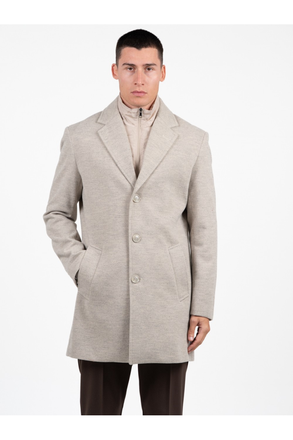 VITTORIO COAT BEIGE 400-2526-GIAKOMO