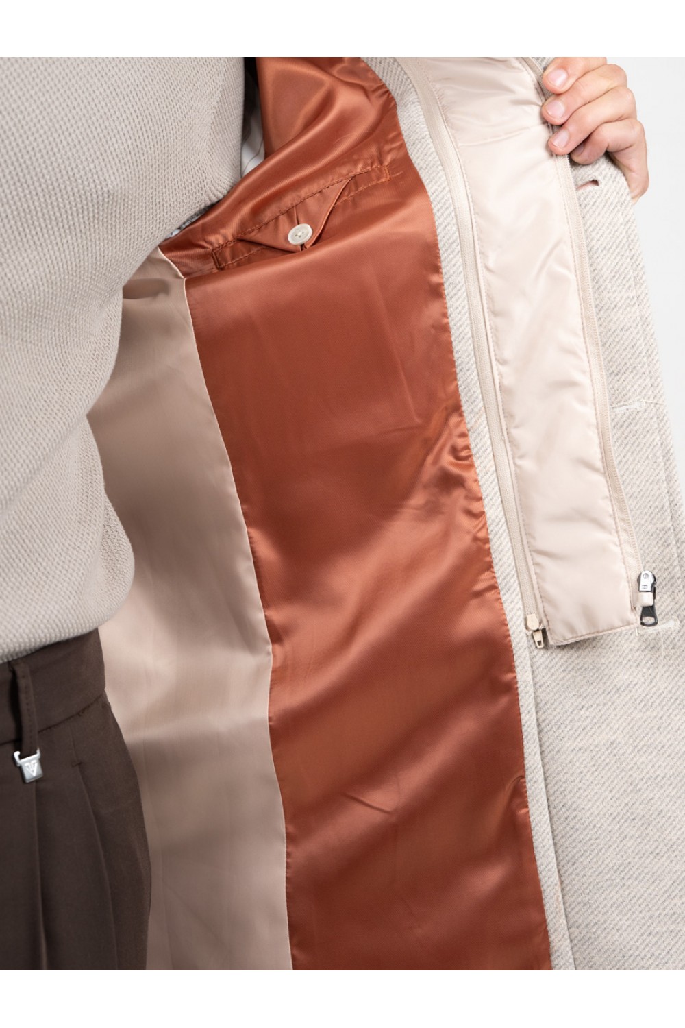 VITTORIO COAT BEIGE 400-2526-GIAKOMO