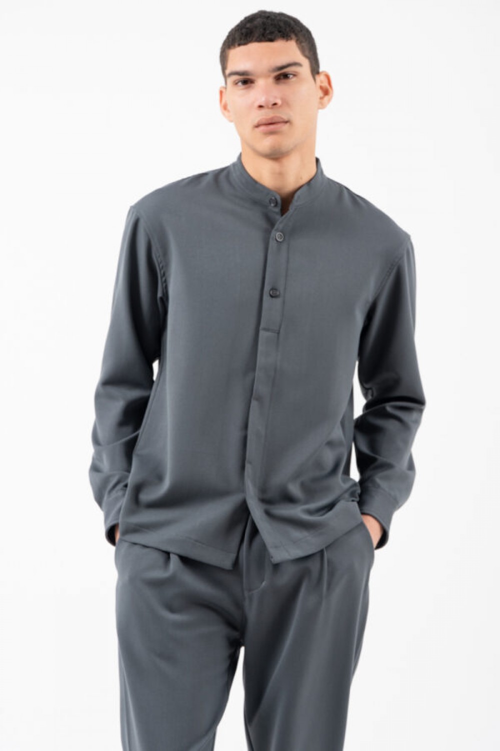 VITTORIO SET SHIRT & PANTS GREY 300-2526-MORRONE