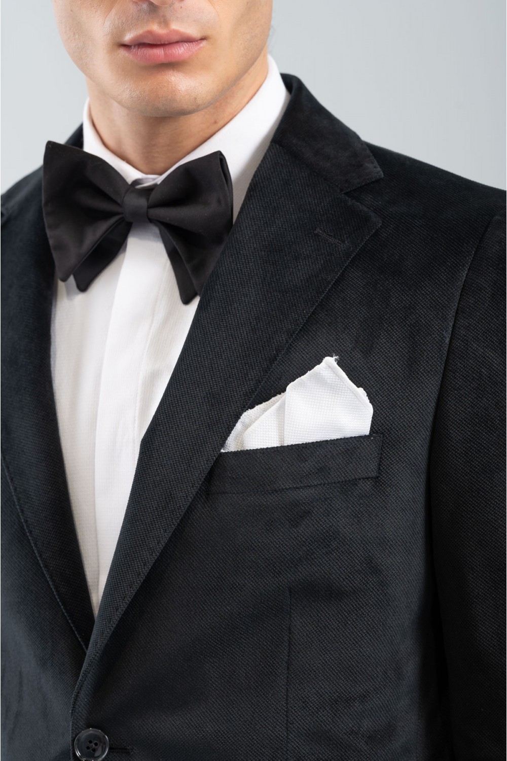VITTORIO BLAZER SLIM FIT VELVET BLACK 900-2425-ENIO