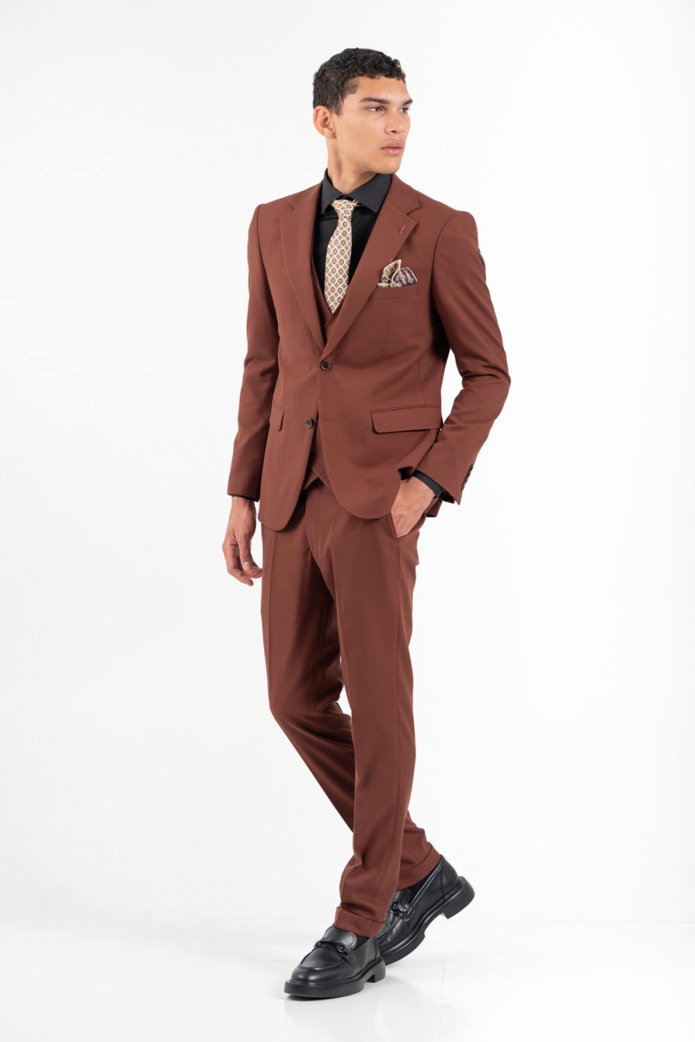 VITTORIO SUIT SLIM FIT CINNAMON 100-2526-ADRIANO