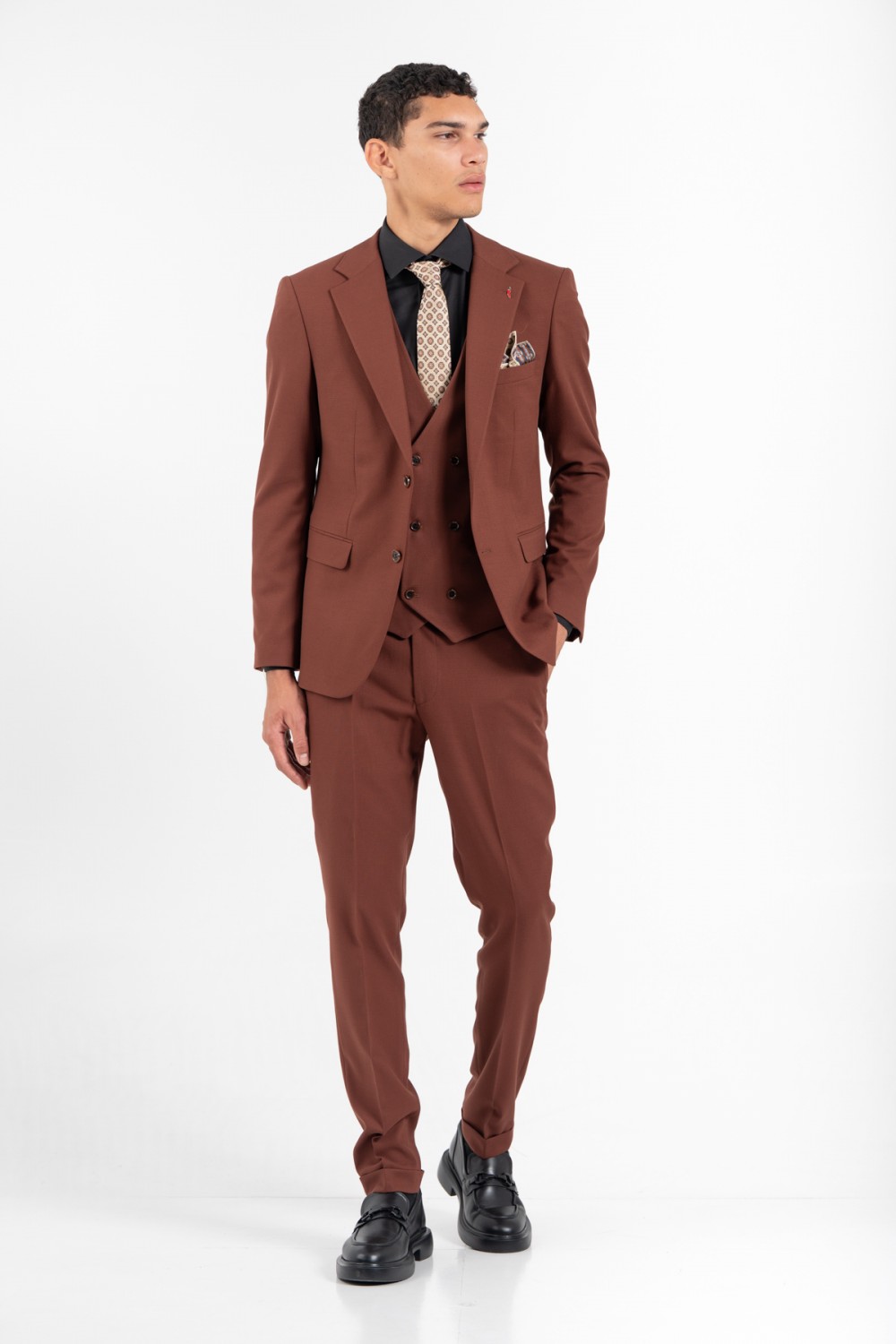 VITTORIO SUIT SLIM FIT CINNAMON 100-2526-ADRIANO