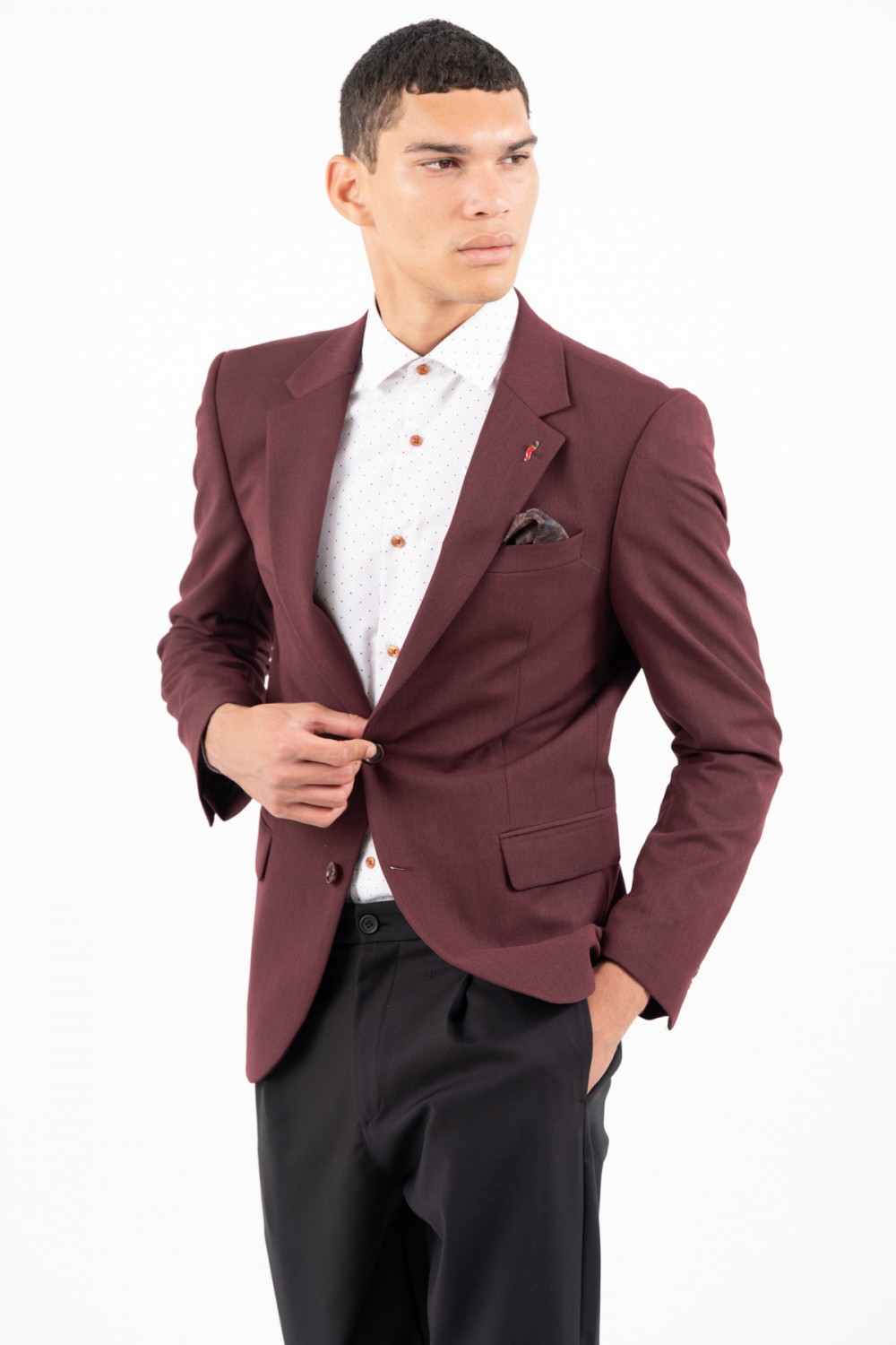 VITTORIO BLAZER SLIM FIT BORDEAUX 900-2526-SAZANO