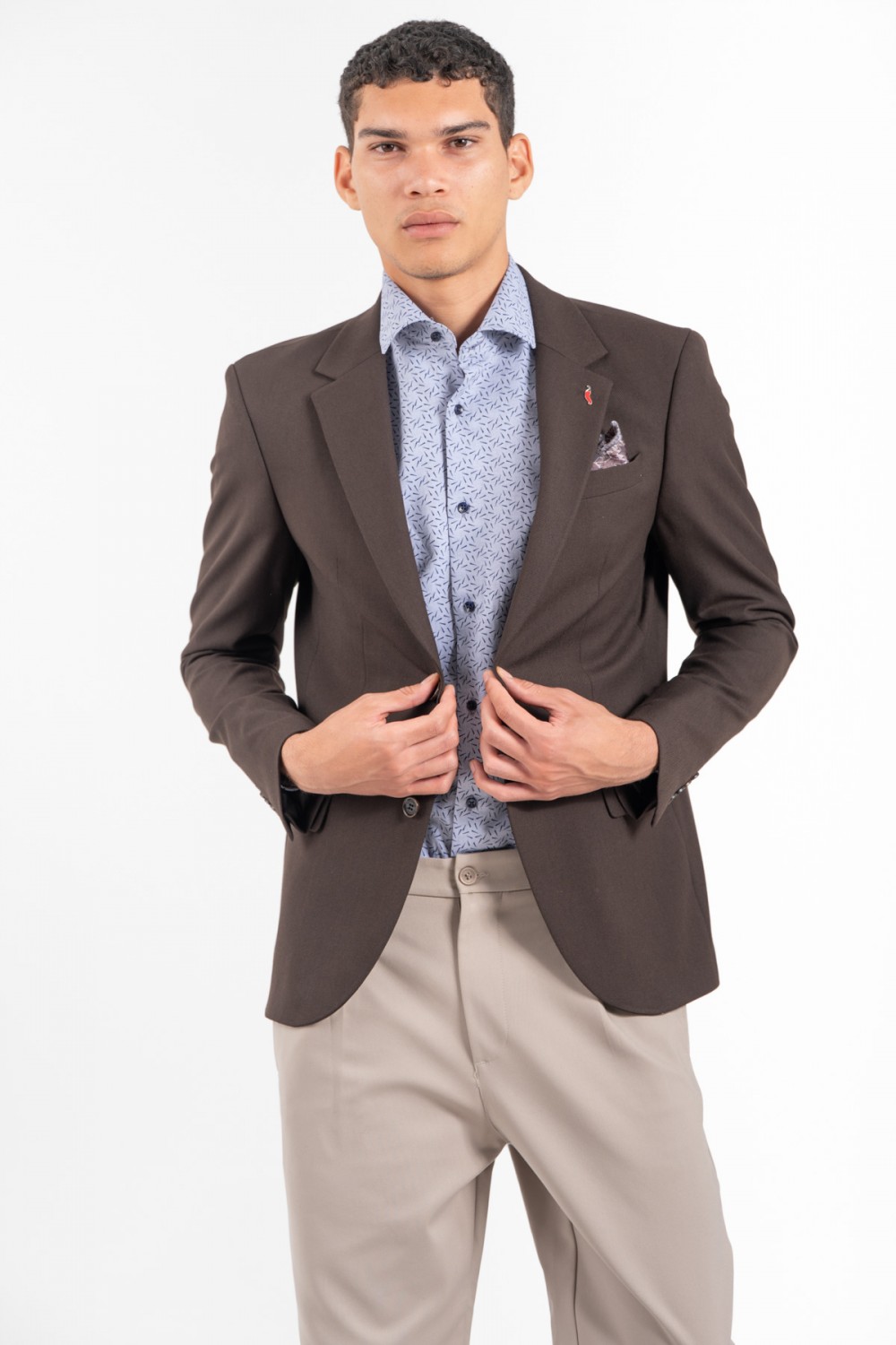 VITTORIO BLAZER SLIM FIT BROWN 900-2526-SAZANO