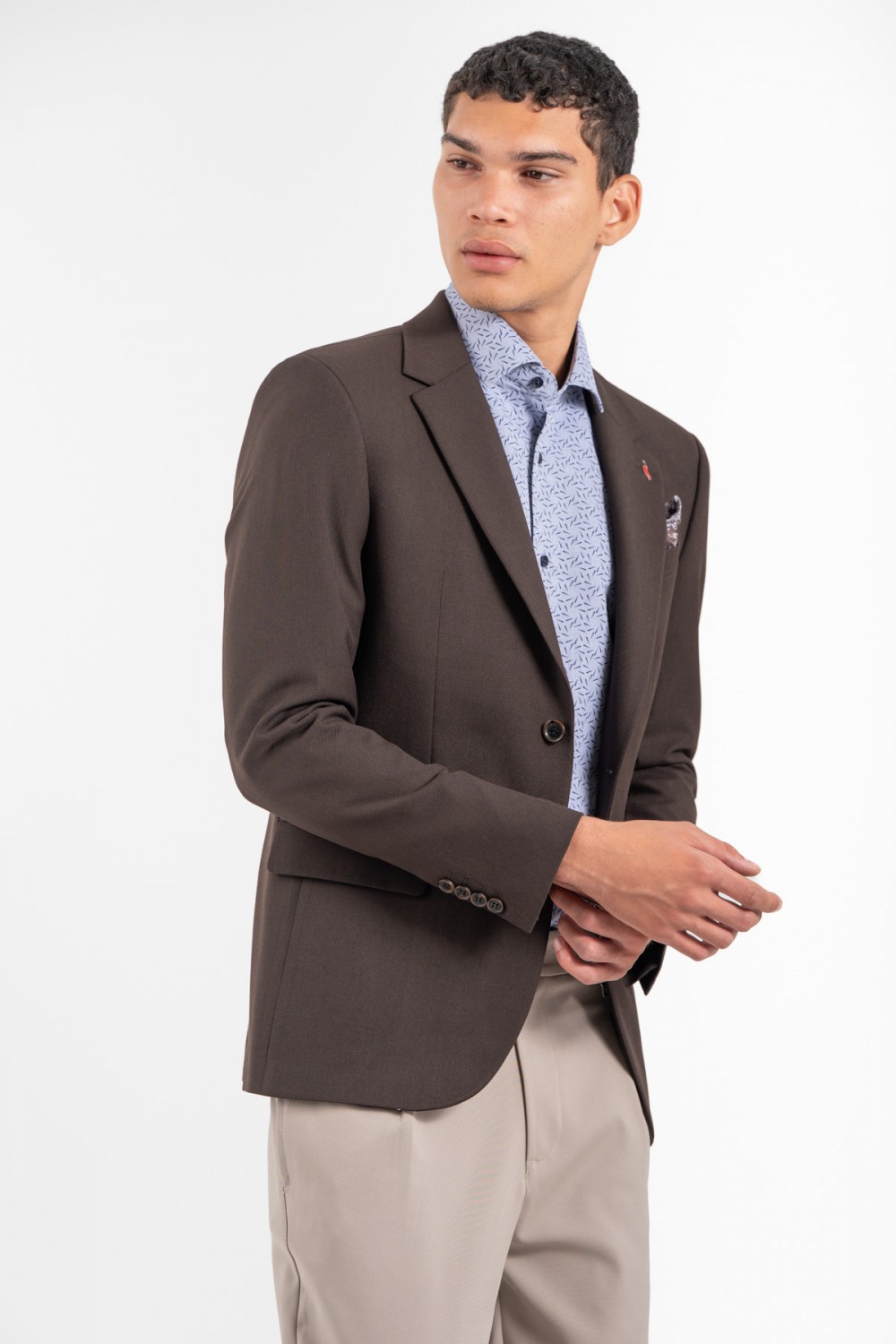 VITTORIO BLAZER SLIM FIT BROWN 900-2526-SAZANO