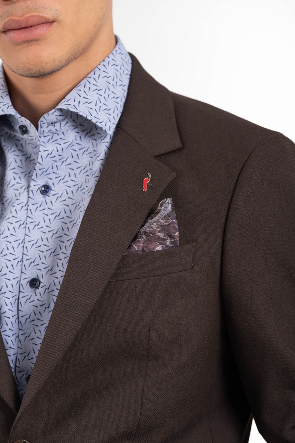 VITTORIO BLAZER SLIM FIT BROWN 900-2526-SAZANO