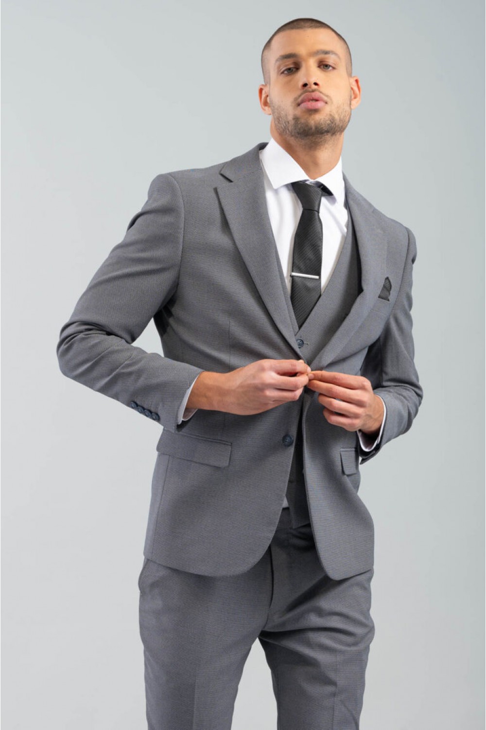 VITTORIO SUIT SLIM FIT GREY 100-2425-ALESIO