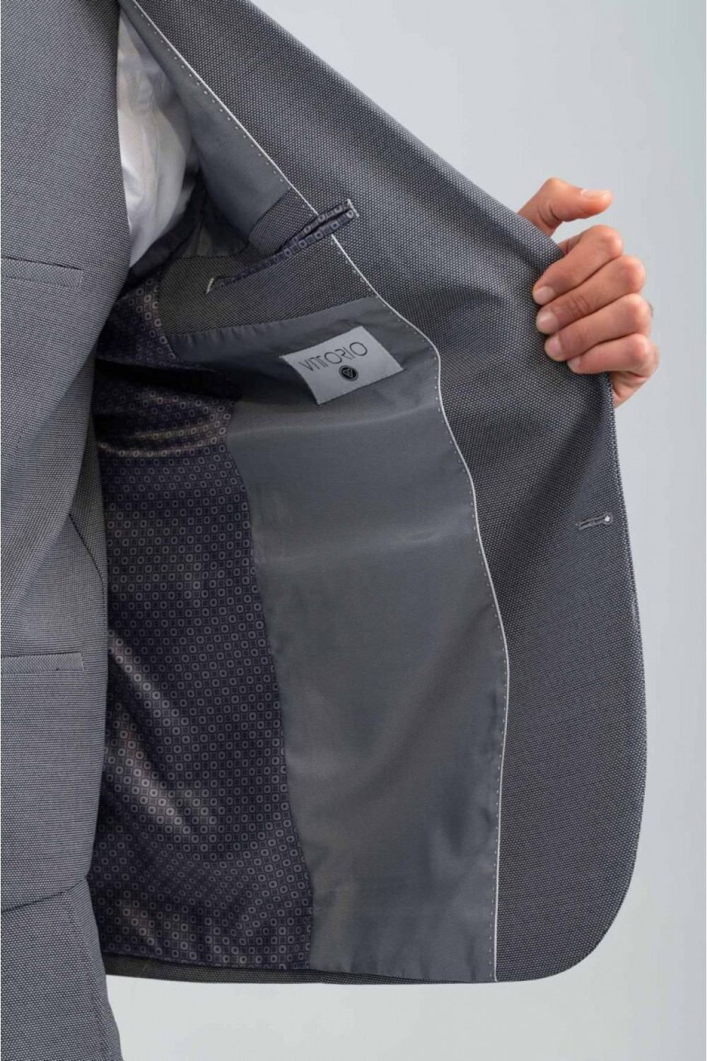 VITTORIO SUIT SLIM FIT GREY 100-2425-ALESIO
