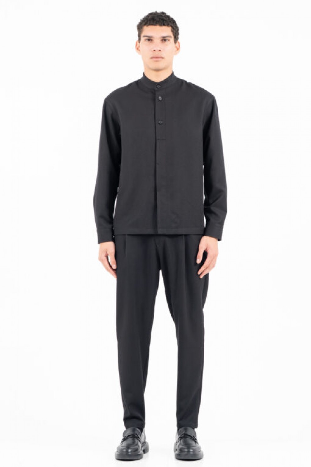 VITTORIO SET SHIRT & PANTS BLACK 300-2526-MORRONE