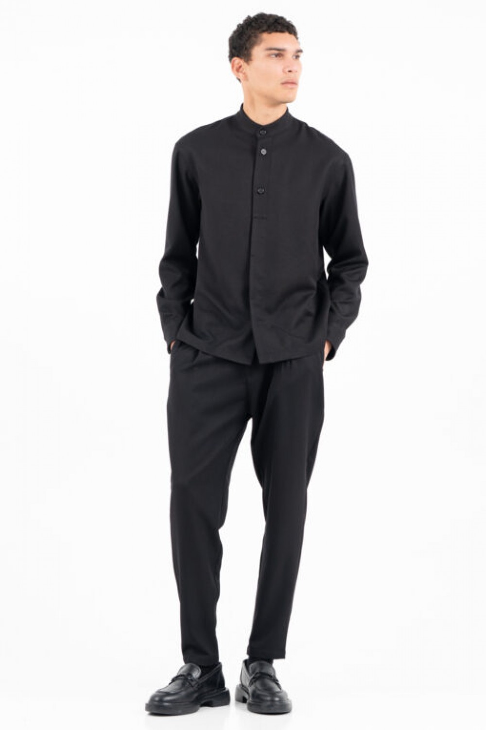 VITTORIO SET SHIRT & PANTS BLACK 300-2526-MORRONE