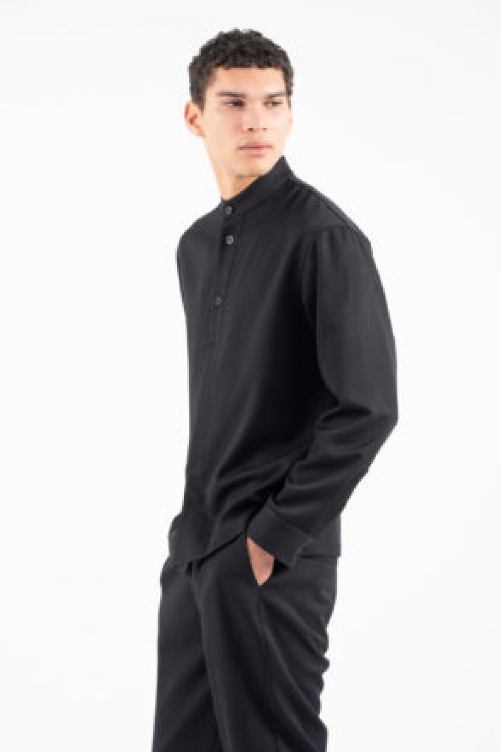 VITTORIO SET SHIRT & PANTS BLACK 300-2526-MORRONE