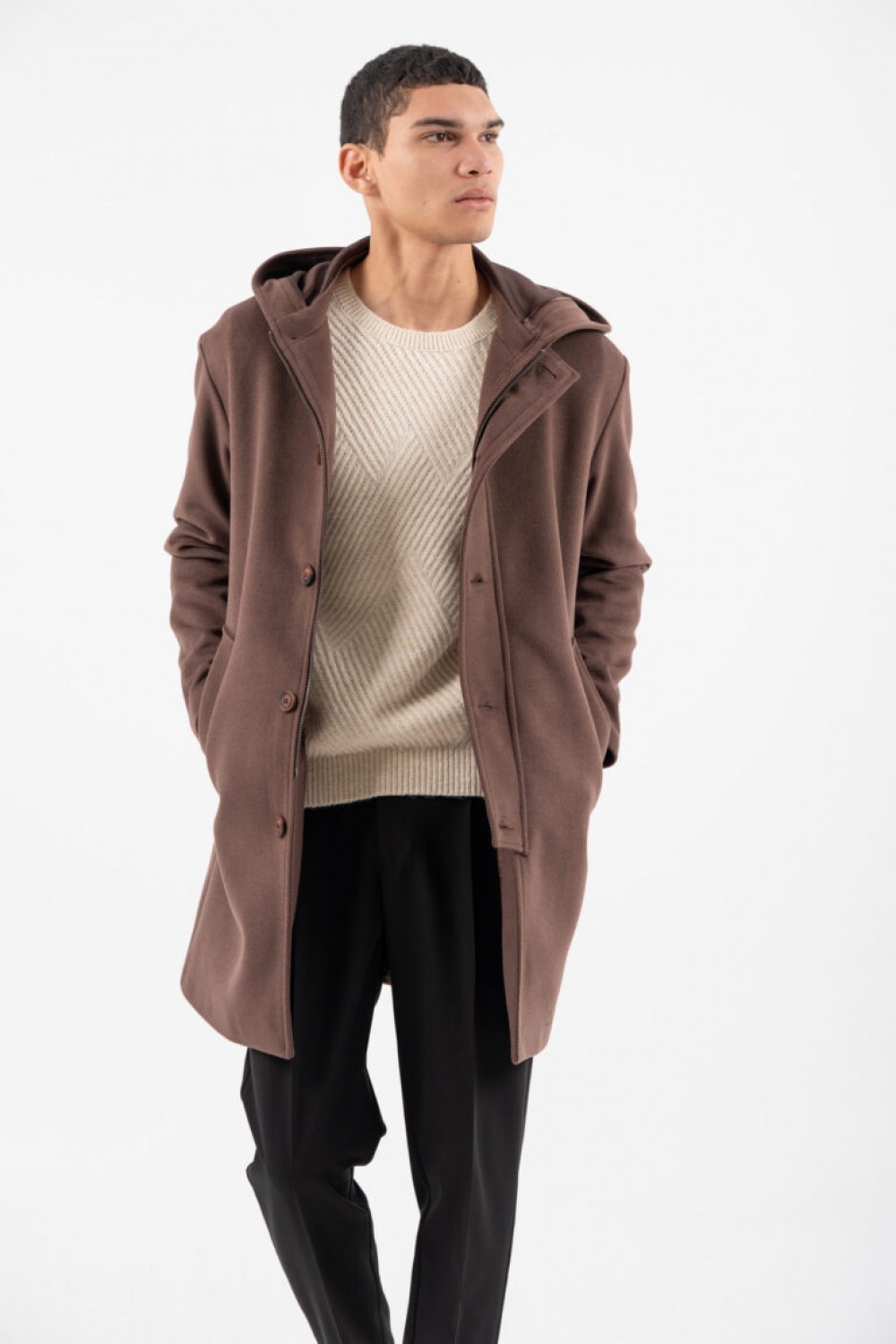 VITTORIO COAT BROWN 400-2526-STABIO