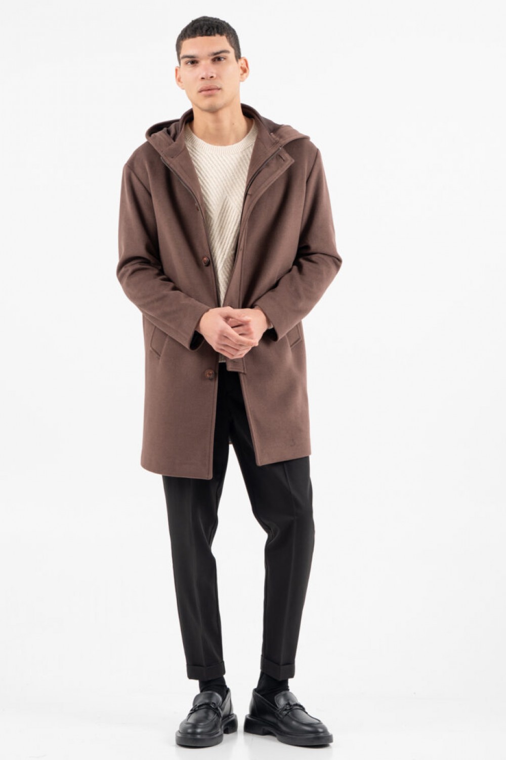 VITTORIO COAT BROWN 400-2526-STABIO