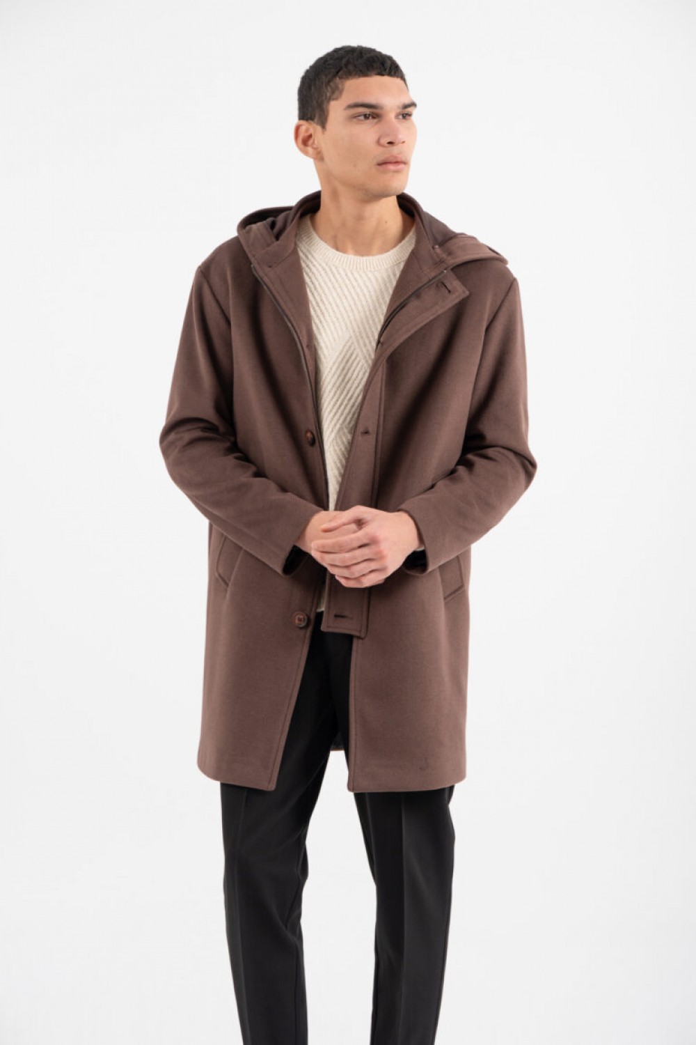 VITTORIO COAT BROWN 400-2526-STABIO