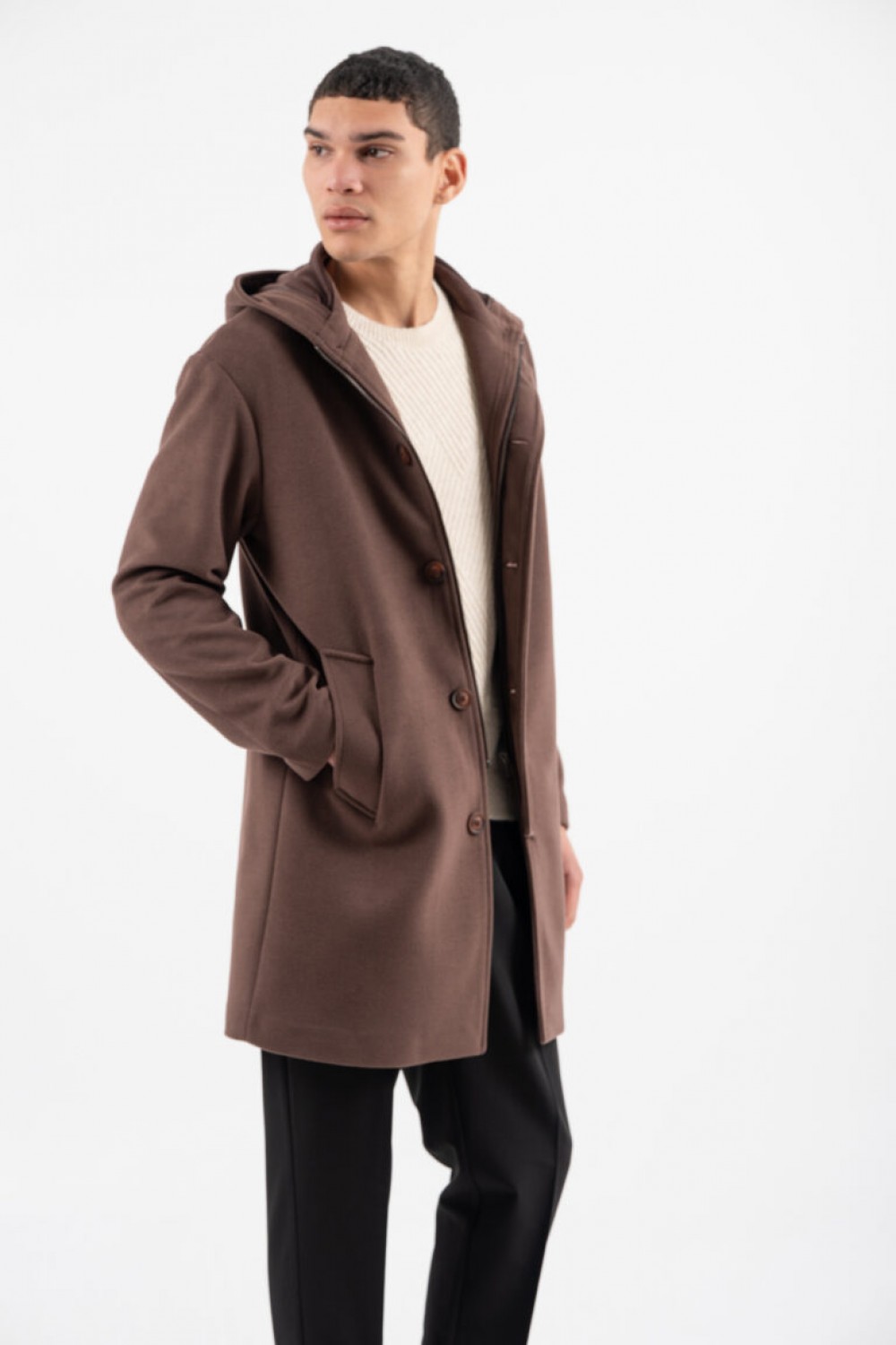 VITTORIO COAT BROWN 400-2526-STABIO