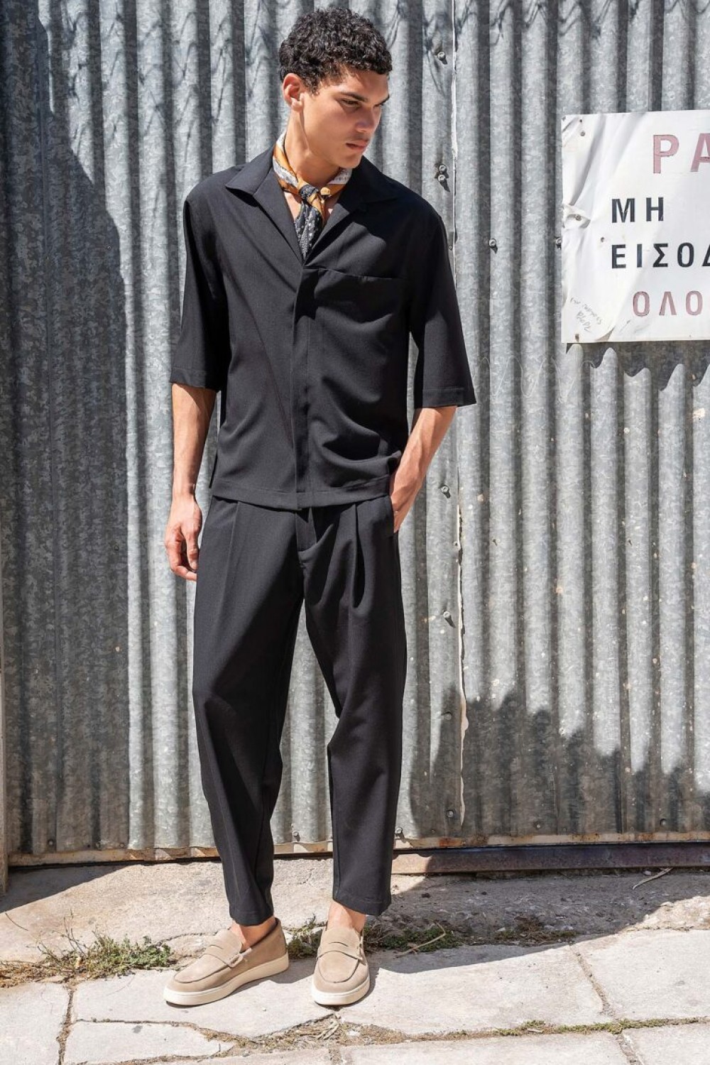 VITTORIO SET SHIRT-PANTS BLACK 300-26-VENTI