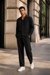 VITTORIO SET OVERSHIRT & PANTS BLACK 300-2627-VENTI