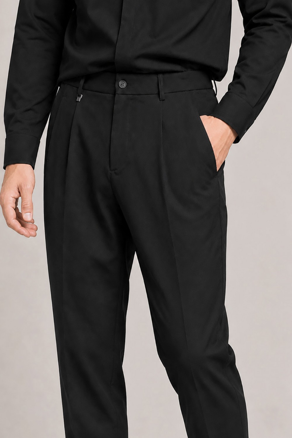 VITTORIO SET OVERSHIRT & PANTS BLACK 300-2627-VENTI