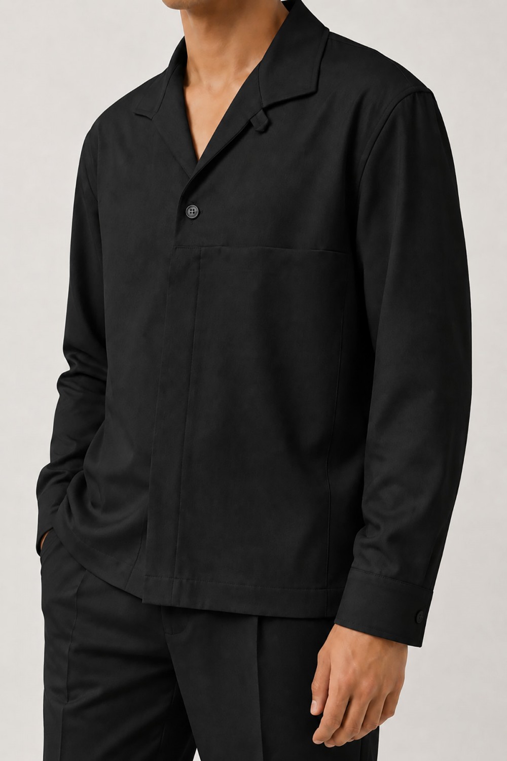 VITTORIO SET OVERSHIRT & PANTS BLACK 300-2627-VENTI