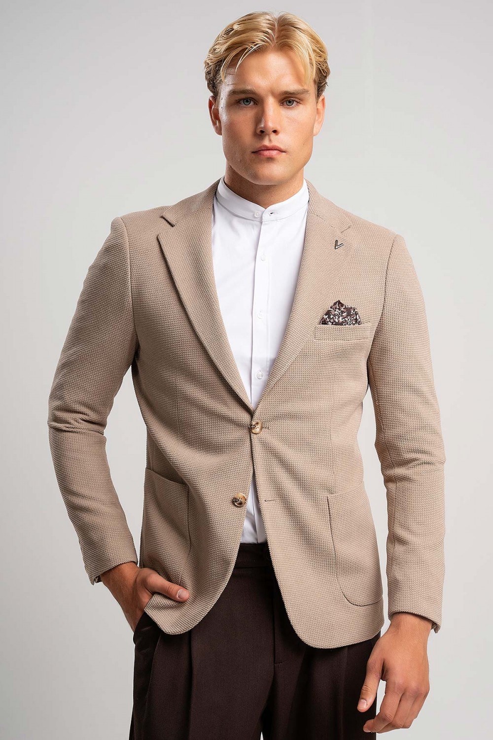 VITTORIO BLAZER SLIM FIT INVERNO BEIGE 900-2627-INVERNO