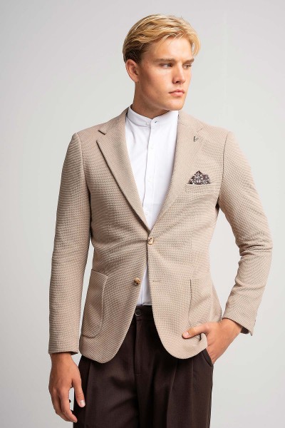VITTORIO BLAZER SLIM FIT INVERNO BEIGE 900-2627-INVERNO