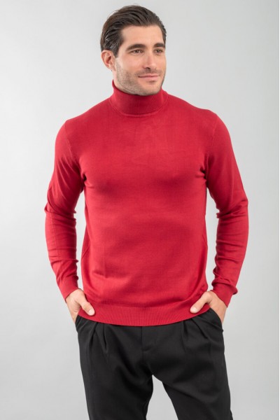 VITTORIO HIGH NECK KNITWEAR RED 700-2324-101