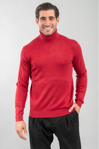 VITTORIO HIGH NECK KNITWEAR RED 700-2324-101