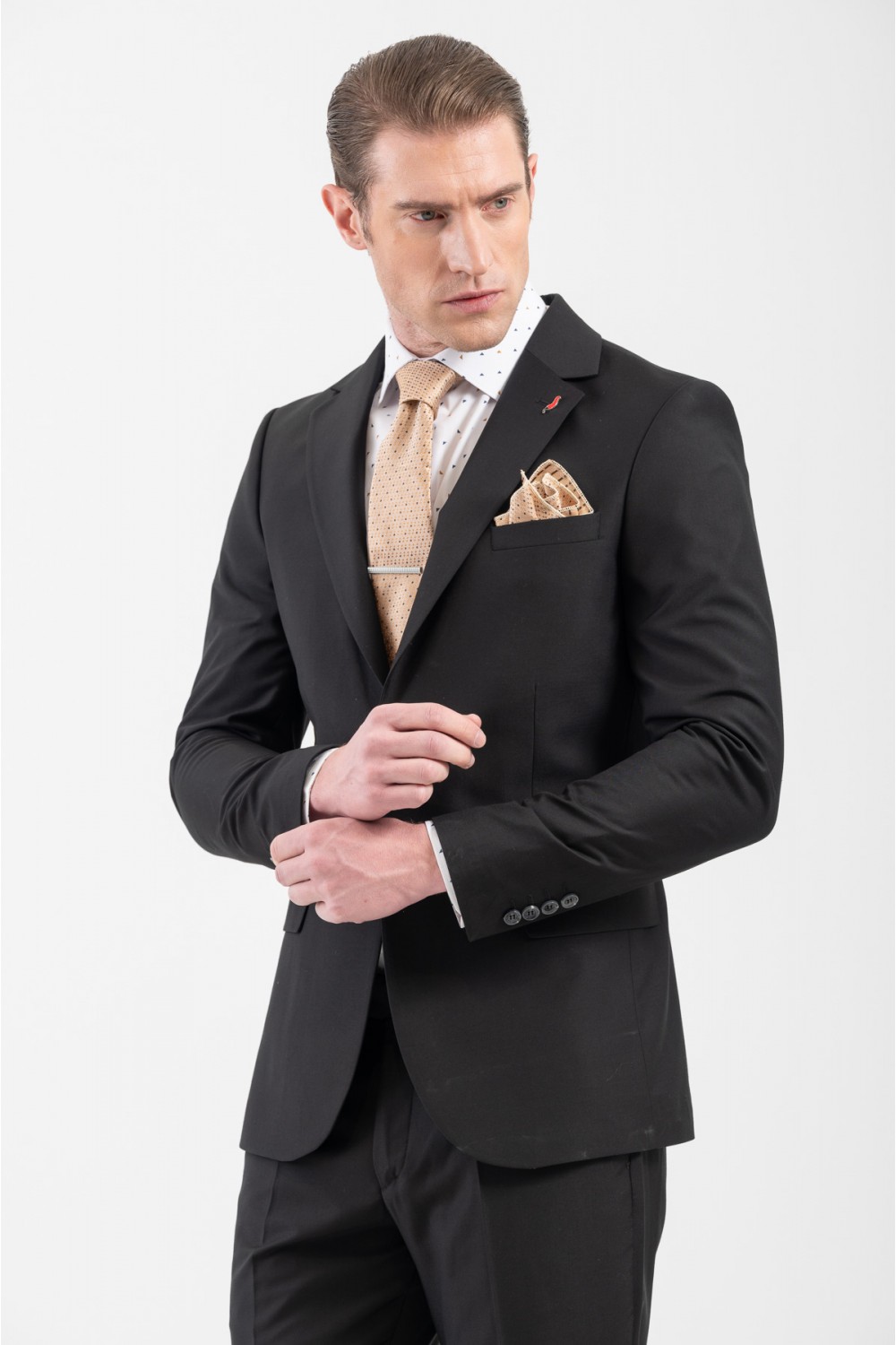 VITTORIO SUIT SLIM FIT DIGIO BLACK 100-25-DIGIO