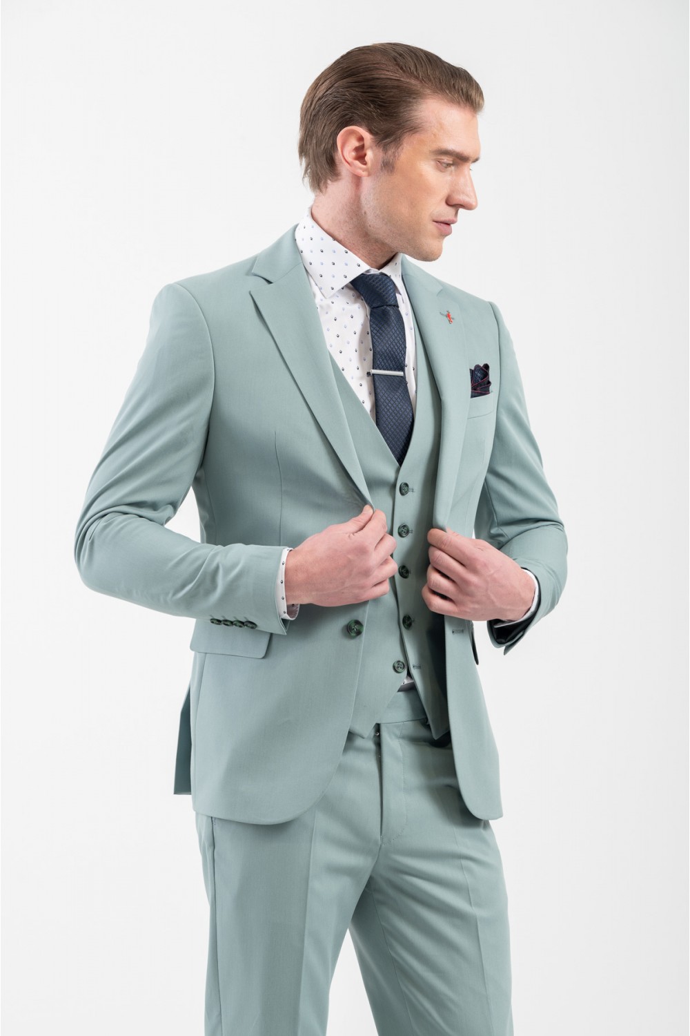 VITTORIO SUIT SLIM FIT ROSSI MINT 100-25-ROSSI