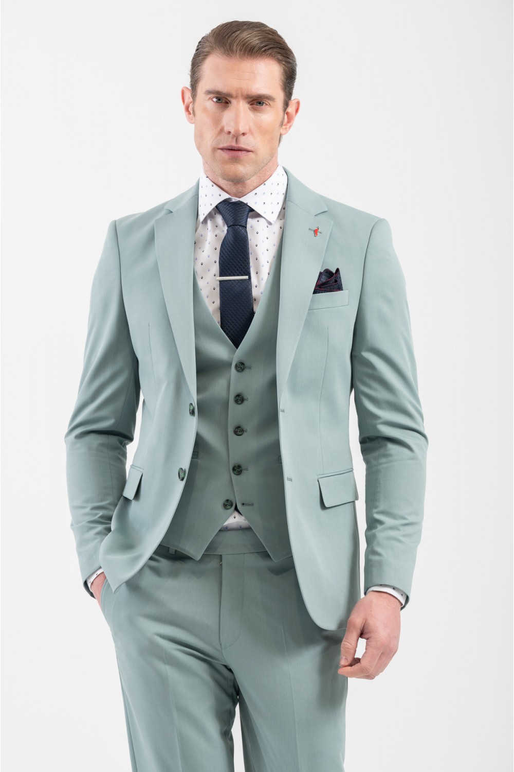 VITTORIO SUIT SLIM FIT ROSSI MINT 100-25-ROSSI