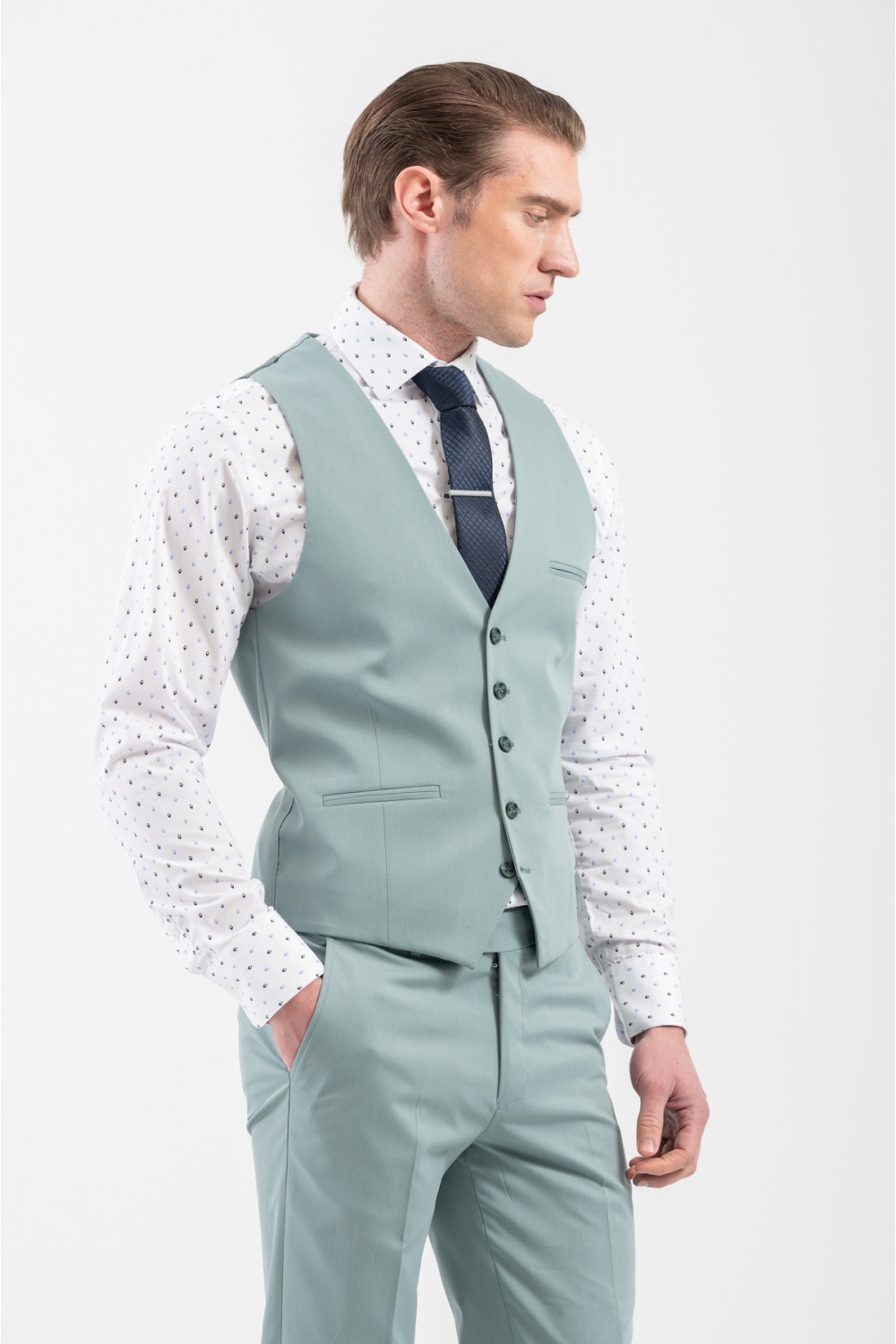 VITTORIO SUIT SLIM FIT ROSSI MINT 100-25-ROSSI
