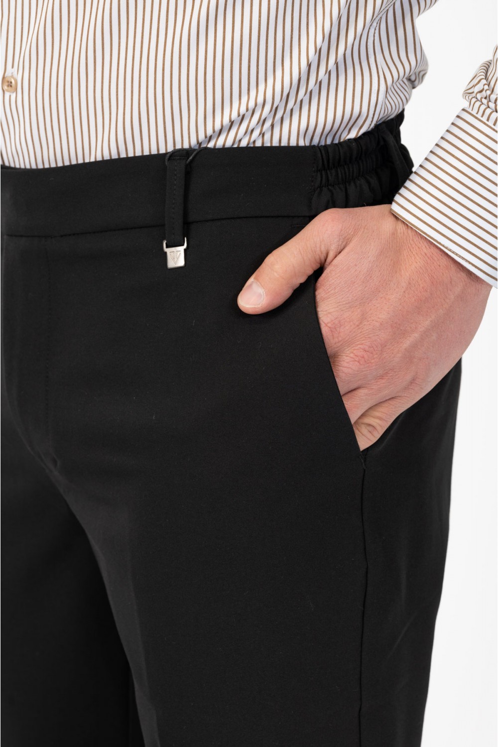 VITTORIO PANT SLIM FIT BLACK 500-25-DIVERSO