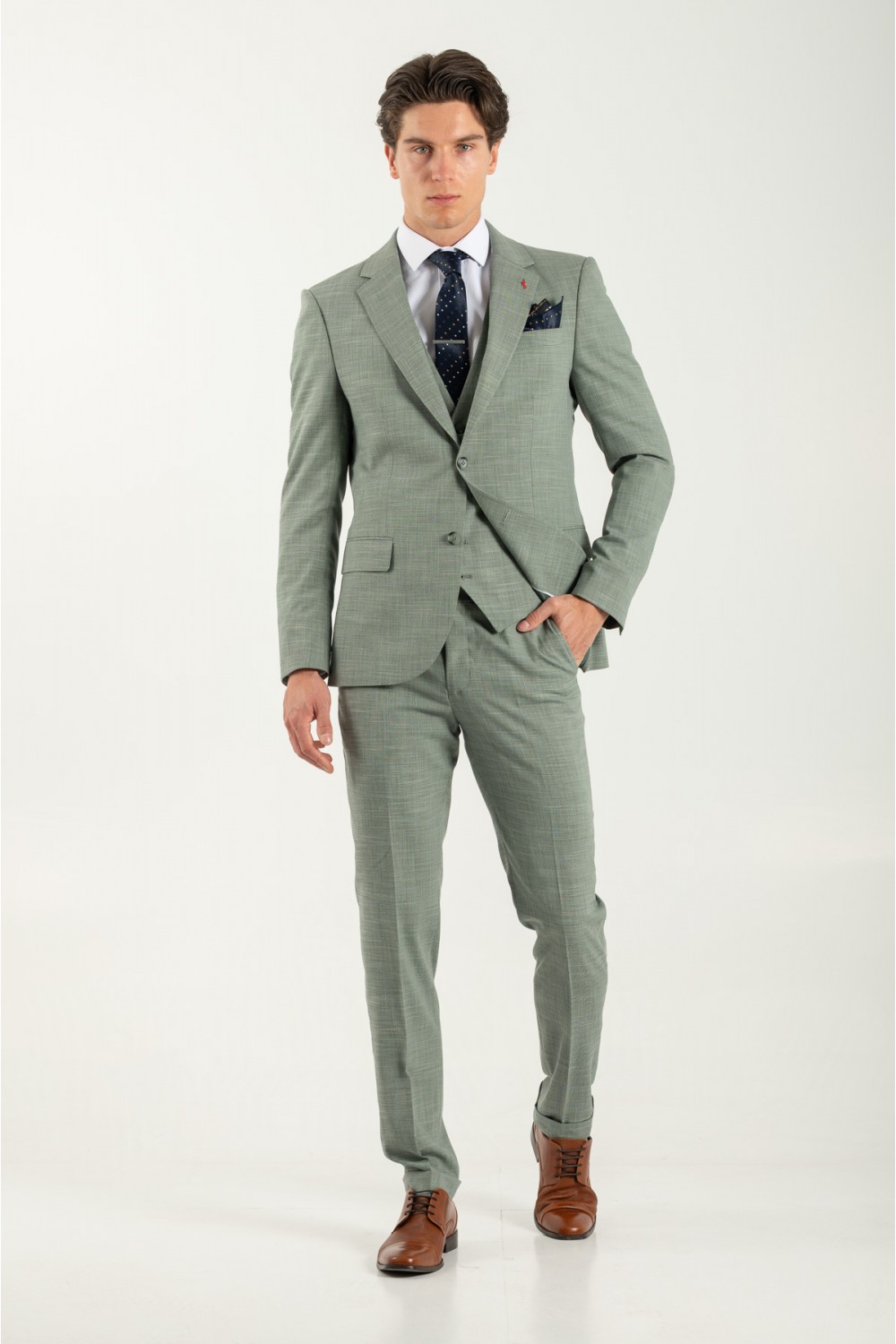 VITTORIO SUIT SLIM FIT ROMA GREEN 100-26-ROMA