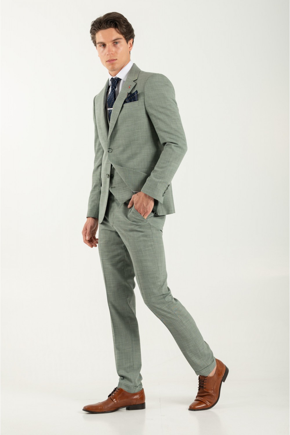 VITTORIO SUIT SLIM FIT ROMA GREEN 100-26-ROMA