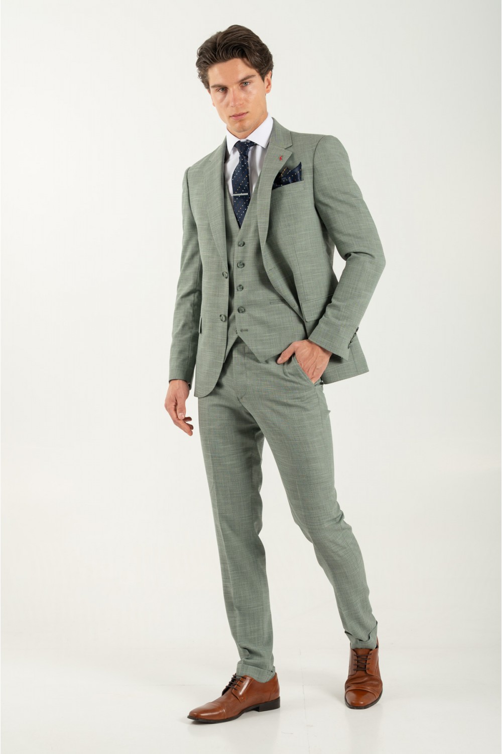 VITTORIO SUIT SLIM FIT ROMA GREEN 100-26-ROMA