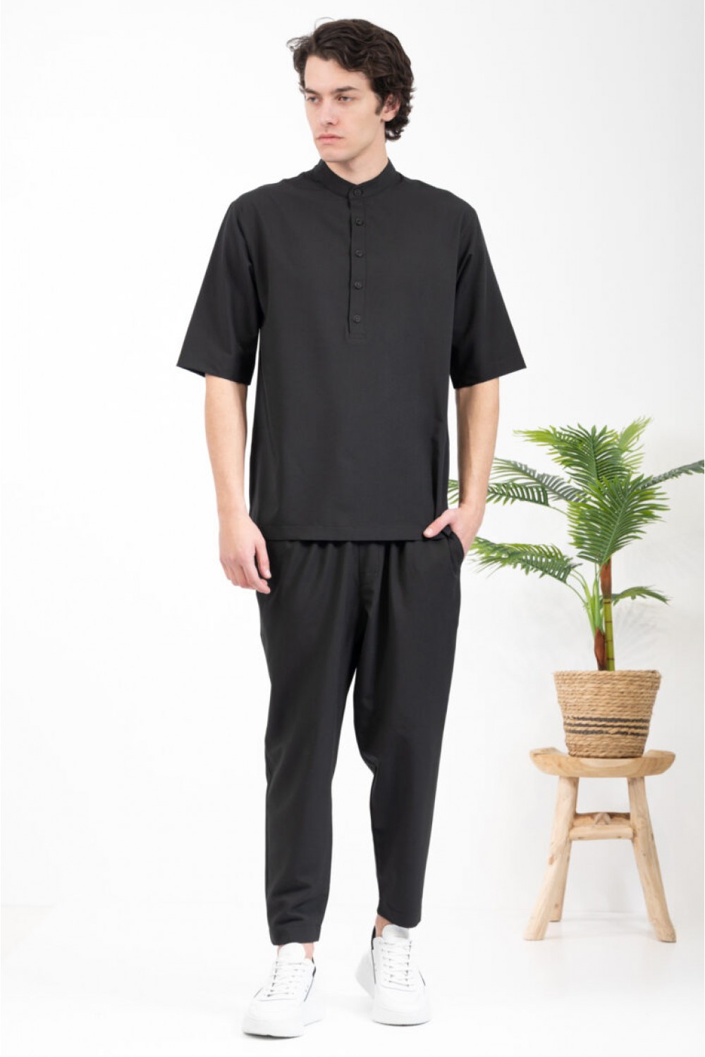 VITTORIO SET SHIRT & PANTS BLACK 300-26-MARE