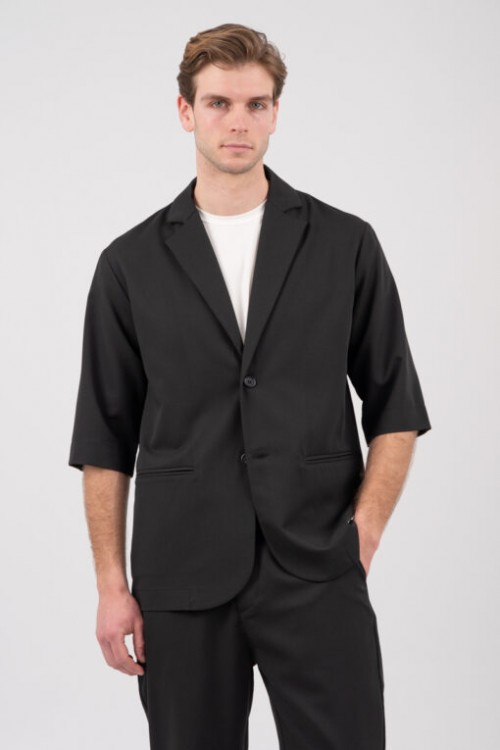 VITTORIO SET OVERSHIRT & PANTS BLACK 300-26-ANGELO