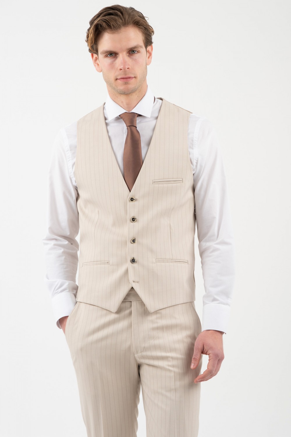 VITTORIO SUIT SLIM FIT BALZANO BEIGE 100-26-BALZANO