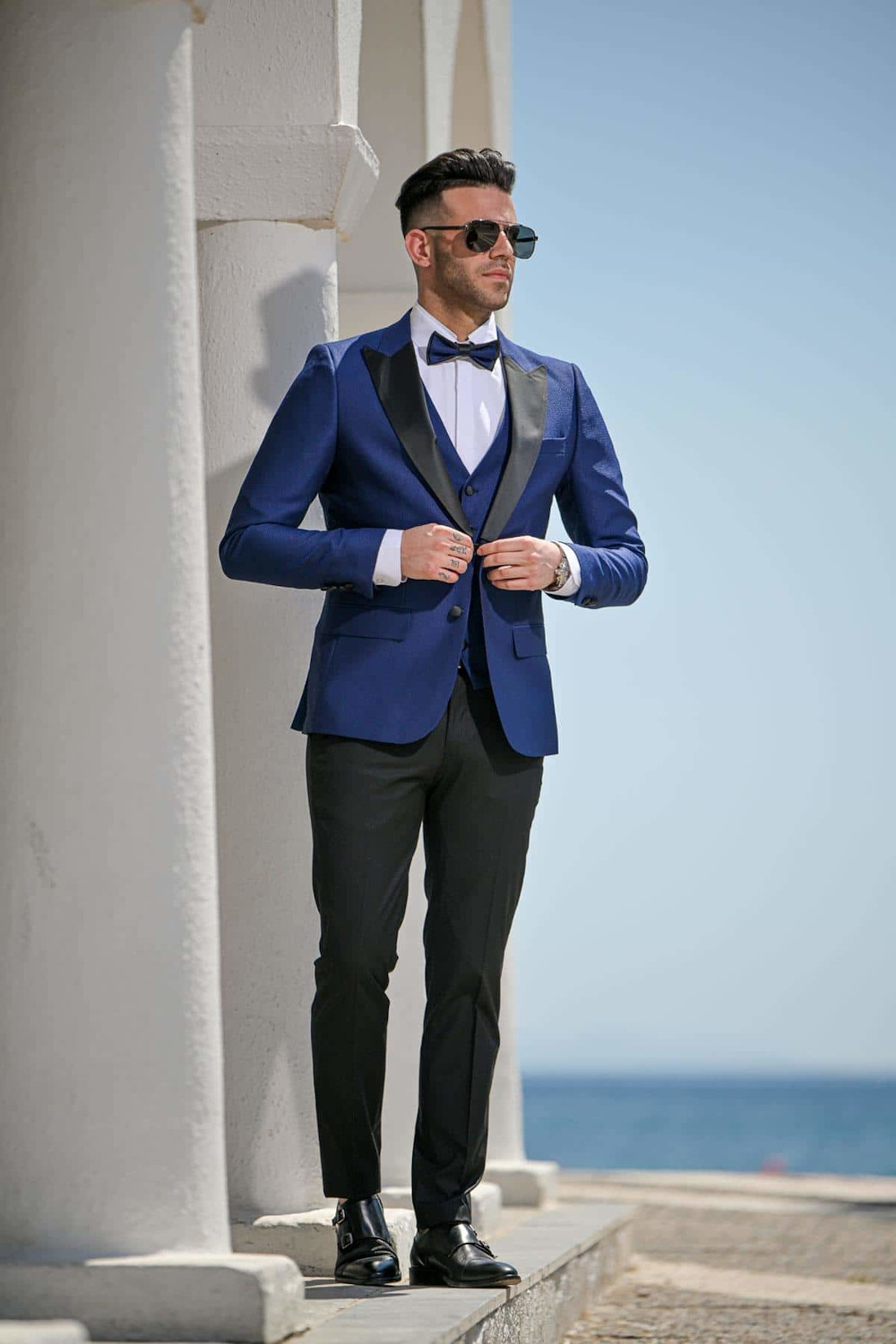 VITTORIO WEDDING SUIT BLUE 100-22-SMOKIN